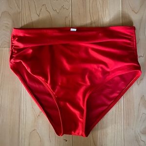 NWOT - Red, High-waisted bikini bottom (Amazon)